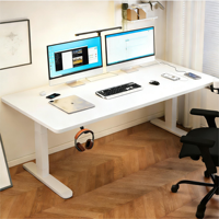 Bureau électrique moderne réglable en hauteur 55''x24'', bureau debout, bureau d'ordinateur, table de bureau pour la maison et le bureau