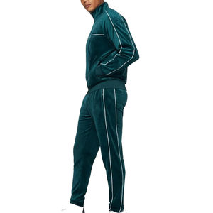 Logo personnalisé de conception professionnelle grande taille poids lourd avec bandes velours survêtements pour hommes OEM ODM vêtements d'hiver style unique - Product Image 1