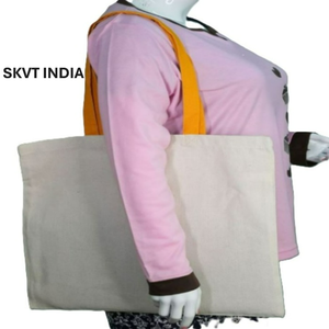 Bolsa de Mano de Moda de Algodón Orgánico 100% Personalizada de Alta Calidad, Dos Asas, Estampados de Animales, Música, Ecológica, Reutilizable, Bordada para Viaje - Product Image 1
