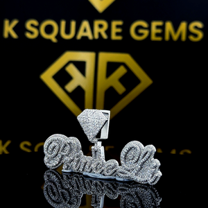 Pendentif Hip Hop lettre personnalisée, lettre porte-bonheur personnalisée, pendentif numéro Hip Hop pour hommes, pendentif Moissanite, bijoux Ice Out Hip Hop - Product Image 2