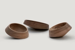 ชามไม้ทรงกลมสไตล์ญี่ปุ่นถาดไม้วอลนัทสีดำแบบอเมริกันชามใส่น้ำแข็งไสในร้านอาหาร - Product Image 4