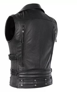 Chaleco de cuero para hombre hecho en Pakistán para ropa informal, Chaleco de cuero para hombre superventas para ropa exterior, Chaleco de cuero transpirable para hombre - Product Image 5