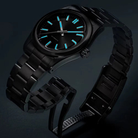 Reloj Mecánico Personalizado OEM Miyota 9039 Automático BGW9 Luminoso de 36 mm con Cristal de Zafiro y Acero Inoxidable para Mujer, Marca Blanca