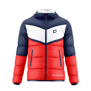 Veste matelassée pour homme en gros, personnalisée, 350 grammes, avec fermetures éclair imperméables, col montant - Product Image 1