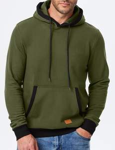 Sweat à capuche en coton brossé 320 GSM pour hommes veste polaire épaisse à fermeture éclair complète entraînement de style de rue décontracté pour l'automne - Product Image 5