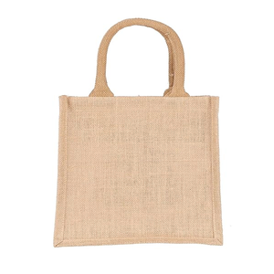 100% sac fourre-tout en toile de jute naturelle écologique avec impression personnalisée bande de sangle poignée rembourrée prix d'impression personnalisé - Product Image 3