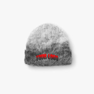 2025 recién llegado de moda de alta calidad de punto gráfico Jacquard mohair Beanie ropa de invierno cálido Streetwear mohair Beanie para hombres - Product Image 4