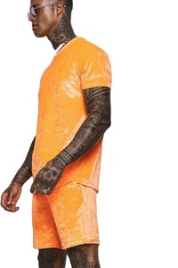 Décontracté été velours hommes T-shirt à manches courtes costume hommes T-shirt Shorts nouveau 2025 Style sport costume ensembles pour hommes - Product Image 3