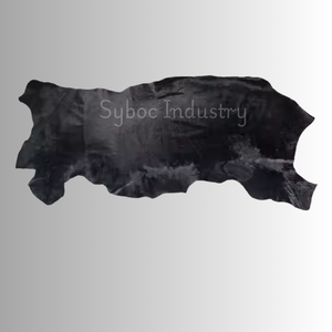 หนังวัวแท้หนังสัตว์หนังดิบดีไซน์ใหม่สำหรับรองเท้าเข็มขัดโซฟากระเป๋าถือชุดเดรสสีดำ - Product Image 1