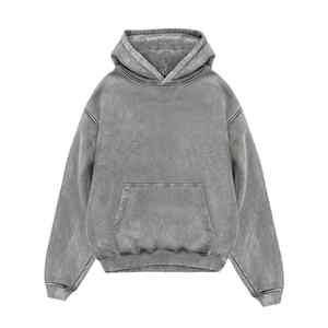 Sweat-shirt classique délavé à l'acide, ton rétro, polaire doux, pull chaud d'hiver, style robuste, mode quotidienne, confortable à porter - Product Image 1