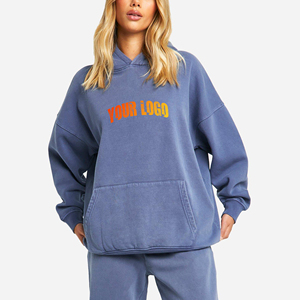 Sweat à capuche athlétique à coupe décontractée, prix d'usine ODM, pour filles, activités sportives de plein air, impression par transfert thermique, manches longues - Product Image 4