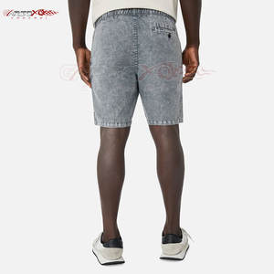 กางเกงขาสั้นผ้าแคนวาสทรงลำลองสำหรับผู้ชาย สไตล์วินเทจ ย้อมสีแบบ Acid Wash เอวกลาง ผ้าฝ้าย 100% ใส่สบาย แห้งเร็ว เหมาะกับแฟชั่นฤดูร้อน - Product Image 2