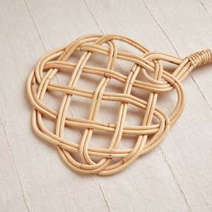 Vintage Rattan Rug Beater Racket Woven Rattan Carpet Cleaner Light weight Double Loop Rug Beater Vietnam Factory and Exporter - Product Image 2