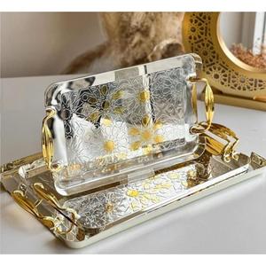 Décoration de la maison plateau de service cadre en métal base miroir table plateaux décoratifs à prix compétitif par Indian Metal World - Product Image 4