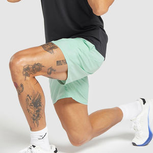 Logo personnalisé polyester spandex tissu poids lourd athlétique silicone logo sport entraînement shorts de course hommes - Product Image 5