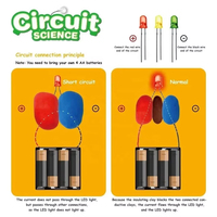 Kit de Ciencia de Circuitos de Arcilla Conductora EPT DIY, Juguete Educativo STEM Montessori para Experimentos de Física para Niños de 8 a 12 Años