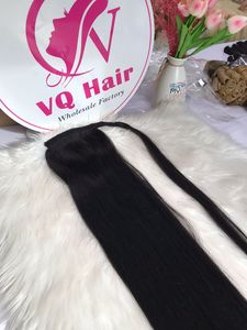 Extensiones de cola de caballo de cabello humano Remy natural 100% más vendidas con estilo de onda natural para mujeres negras de Vietnam - Product Image 2