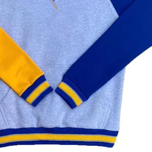 Panneau personnalisé de sororité grecque sweat-shirt à col rond thème bleu or avant brodé lettres grecques imprimé inspiré de la sororité - Product Image 3