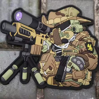 Patch tactique extérieur personnalisé en PVC caoutchouc gaufré 3D, écologique, avec logo couleur, alphabet, cœur, fleur, à coudre pour Airsoft