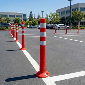 5 Pièces de Delimitateurs de Circulation en Plastique Écologique 75 x 8 cm, Bollards Flexibles - Product Image 3