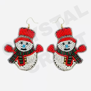 The Patriotic Dangle Earrings New Arrival <b>Cross</b>-Border Handmade Beads Gold Trendy Creative for Parties Christian Style - Product Image 6