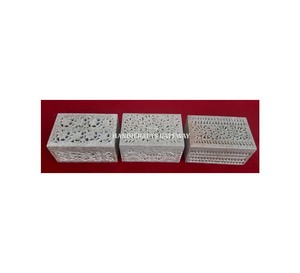 Hermoso nuevo diseño con cajas de talla de Esteatita natural de forma rectangular para joyero de acabado fino al mejor precio barato - Product Image 1