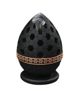 <b>Oud</b> Bakhoor Stainless Steel <b>Incense</b> Burner with Honeycomb Design Eco-Friendly Home Decoration Black Gold - Product Image 2