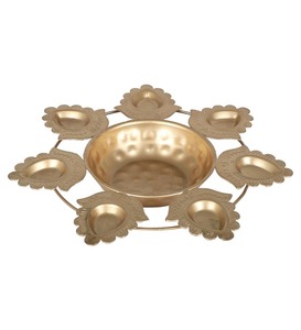 High Quality Metal Diya Urli Bowl <b>Tea</b> <b>Light</b> Holder Candle Holder for Home Decor Art Style Glass <b>Lanterns</b> Diwali Other Festivals - Product Image 4