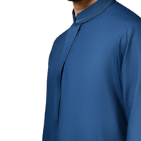 Haute qualité musulman Ramadan moyen-orient ethnique Jubba vêtements Style saoudien arabe Thobe pour hommes respirant à manches longues hommes Thobe