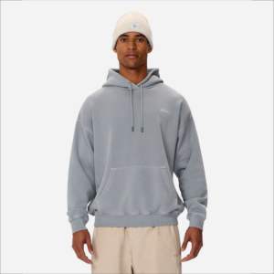 Iota เสื้อฮู้ดกีฬาแบบสวมหัวมีฮู้ดแบบกำหนดเองโลโก้ปักลายแบบไหล่ตกไซส์ใหญ่พิเศษสำหรับผู้ชาย - Product Image 2