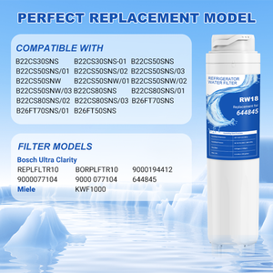 Filtre à eau pour réfrigérateur domestique RW18/644845, certifié NSF, charbon actif, plastique, durée de vie de 6 mois, 200 GPD, installation facile - Product Image 6