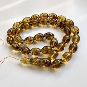 Joyería Amberstone, 33 Cuentas de Ámbar con Insectos, Tasbih Verde, Hecho con Ámbar del Báltico, Cuentas de Oración Musulmanas, Collar Hecho a Mano Ecológico - Product Image 6
