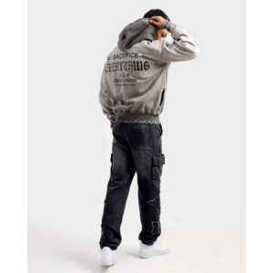 Sudadera con capucha de invierno 100% algodón French Terry, estilo streetwear desgastado 'Washed All in on My Vision' con cremallera, etiqueta personalizada, talla XXS - Product Image 1