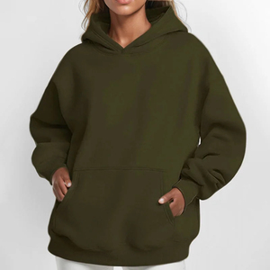 Custom Womens <b>Cropped</b> <b>Zip</b> <b>Up</b> Hoodie Oversized Pullover Hoodies Sweatshirts Cotton Hoodie Set Plus Size Wholesale - Product Image 6