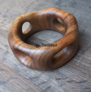 Brazaletes Eco Chic de madera para niñas, accesorios bohemios, joyería de moda natural de Tradebyd - Product Image 6