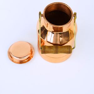 Botellas de almacenamiento de cilindro de cobre con estilo Vintage, tarros, organización del hogar, artículos secos de especias de Metal, almacenamiento de cocina para acampar - Product Image 2