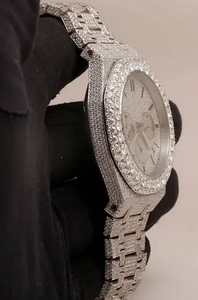 Montre Squelette de Luxe pour Homme LAB Diamant Hip Hop Boîtier Rectangle Bande en Acier Inoxydable Mouvement Eta Cadran en Cristal Fenêtre - Product Image 3