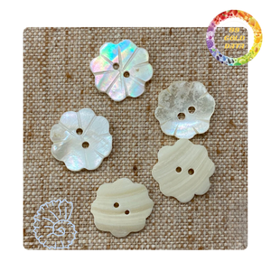 Bonitos botones de conchas marinas de Vietnam | Accesorios listos para hacer y artículos de bricolaje - Product Image 5