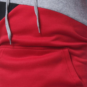 เสื้อฮู้ดผู้ชายแบบมีเอกลักษณ์วัสดุโพลีเอสเตอร์/ ผ้าฝ้ายสีตัดกัน - Product Image 6