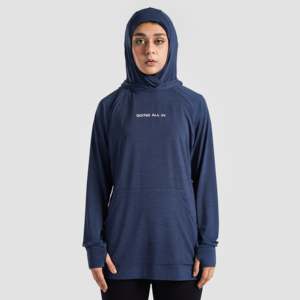 Aura Shield <b>Top</b> Modest Sportswear in Blue - Product Image 2