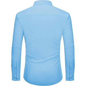 เสื้อเชิ้ต2025แขนยาวสำหรับผู้ชายเสื้อเชิ้ตทางการผ้าคอตตอนดีไซน์ล่าสุด - Product Image 3