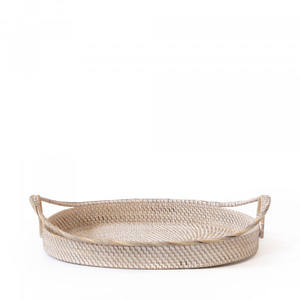 Bandeja Ovalada de Ratán Natural Hecha a Mano de Alta Calidad, Ecológica, Decorativa, Estilo Vintage, Utensilios de Cocina Hechos en Vietnam - Product Image 3