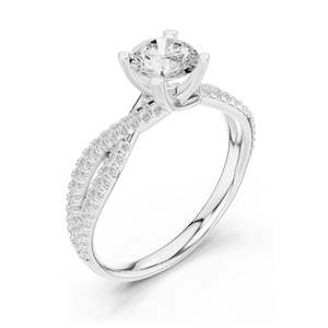 1.07 CT Round Brilliant Lab Diamond <b>Ring</b> for Women VVS-VS EF Clarity 18KT, 14KT, 10KT Gold & 925 Silver Moissanite - Product Image 4
