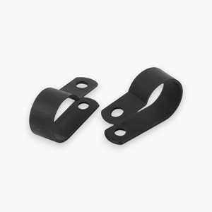 Paquete de 1000 clips para cables tipo R negros, hechos de plástico y acero al carbono, envío gratuito - Product Image 1
