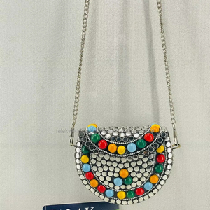 Venta al por mayor único bohemio Metal diseñador embrague cremallera grabado motivos florales ecológico Vintage encanto regalo perfecto Idea FWE - Product Image 2