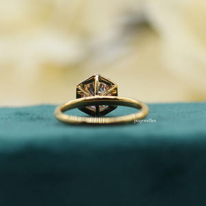 Rosa 950 platino corte redondo laboratorio cultivado diamante Halo ajuste lujoso anillo de compromiso anillo de regalo para mujeres IGI certificado - Product Image 5