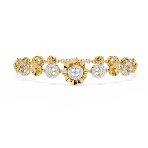 Fabulous 18K <b>Gold</b> Lab Grown Diamond Bracelet & <b>Bangle</b> Luxurious Jewelry - Product Image 1