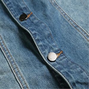 Logo personnalisé Veste en jean bleue 100% coton de haute qualité pour hommes Veste tricotée de qualité supérieure - Product Image 5