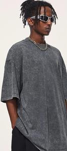 Camiseta Oversize para Hombre con Efecto Ácido, Estilo Hip Hop Vintage Verde, Manga Corta, Hombros Caídos, Streetwear - Product Image 3