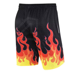 Wholesale Men's Plus Size Breathable Quick Dry Anti-Bacterial Polyester Basketball Shorts Customized Logo <b>Decorative</b> Pattern - Product Image 4